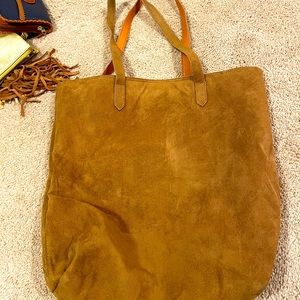 Suede tan hobo bag